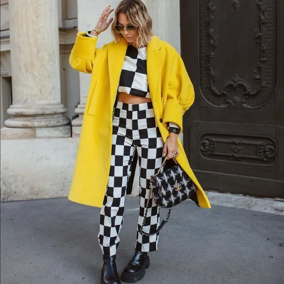 Zara Checkerboard Print Pants NWT - Picture 10 of 17